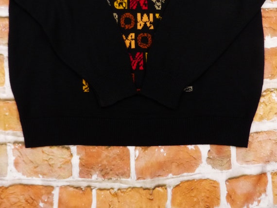 Carlo Colucci vintage sweater colorful black LAMO… - image 6