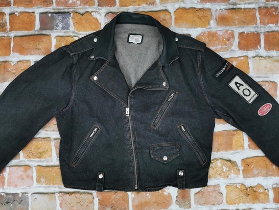 denim biker jacket