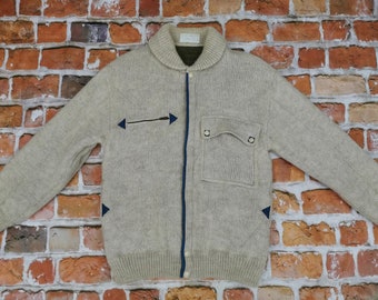 Castelbajac Iceberg Vintage Jacke Wolle Retro beige Casual