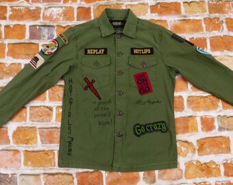 replay army jacket