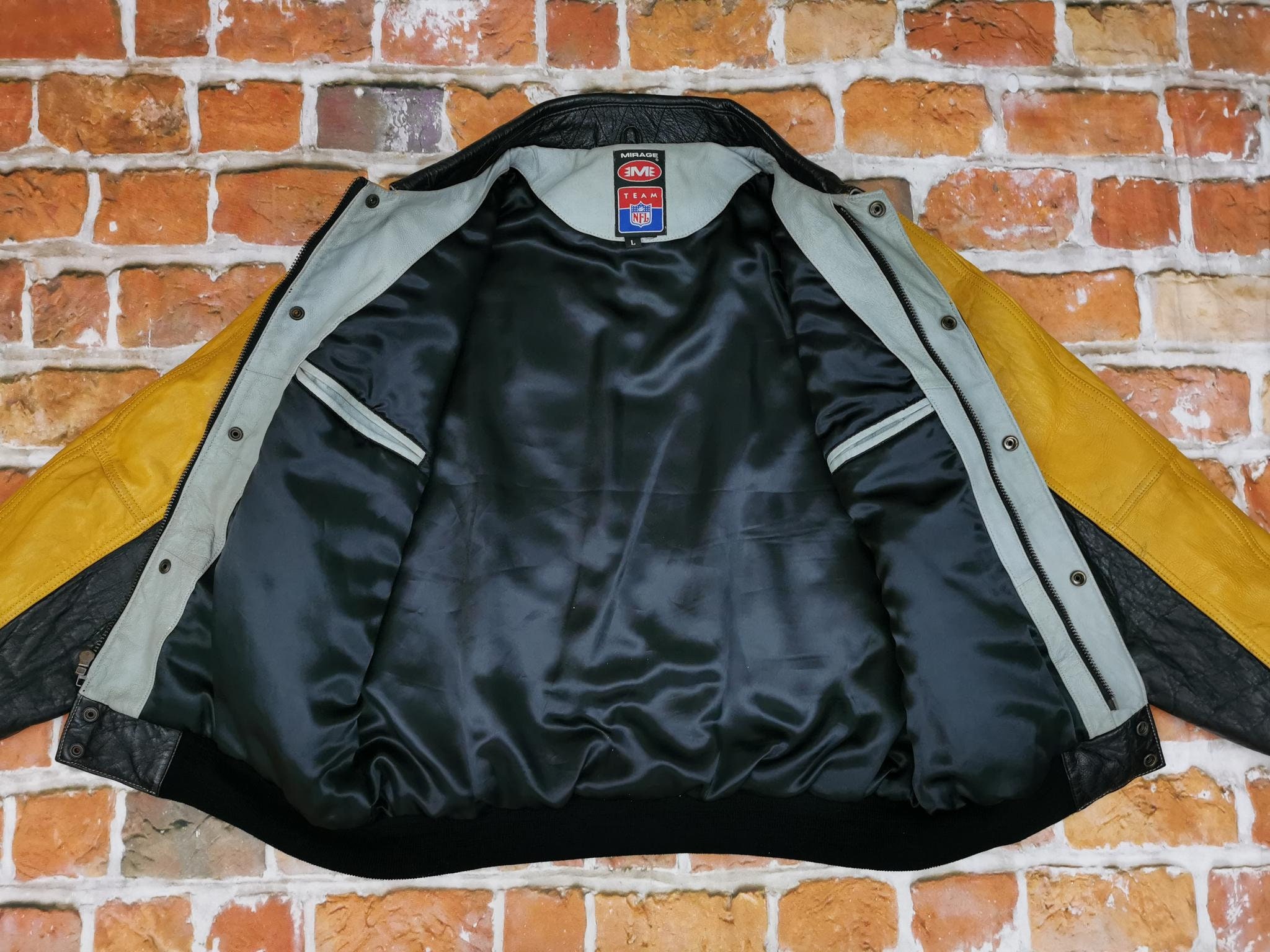 Mirage Nfl Usa Varsity Leather Jacket Pittsburgh Steelers - Etsy