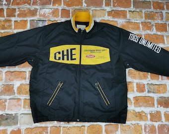 Veste Chevignon Varsity Collège Orange, Taille S, Vintage Années 80-90, Polaire