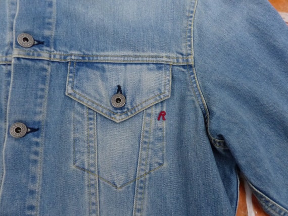 Replay Brand Blue Jeans Vintage Jacket Denim Ligh… - image 5