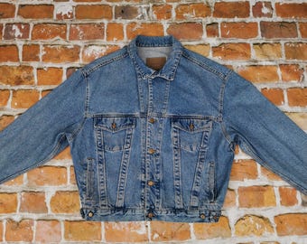 Chaqueta vaquera Diesel Basic Line Vintage, azul oscuro, talla 2XL, estilo casual.