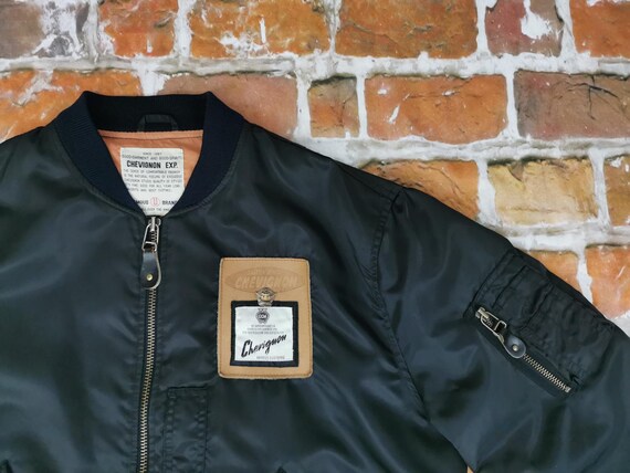 Chevignon Vintage Bomber Jacket Ma1 FAMOUS CLOTHING Black Chevignon Vintage Bomber Jacket Ma1 FAMOUS CLOTHING Black
