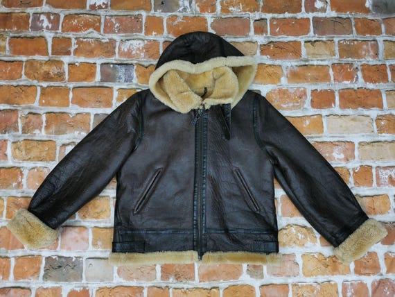 ジャンク CHARLES CHEVIGNON AIR WOLF A3661 Chevignon Vintage Leather Jacket Pilots Aviator 1957 THORNES