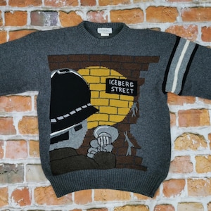 Iceberg Vintage Sweater Bobby England Policeman grey casual