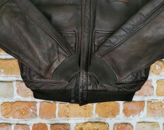 U.S ARMY製 Flight Jacket 80s A2革ジャン Vintage A-2 Leather Flight US Army Air Forces Military