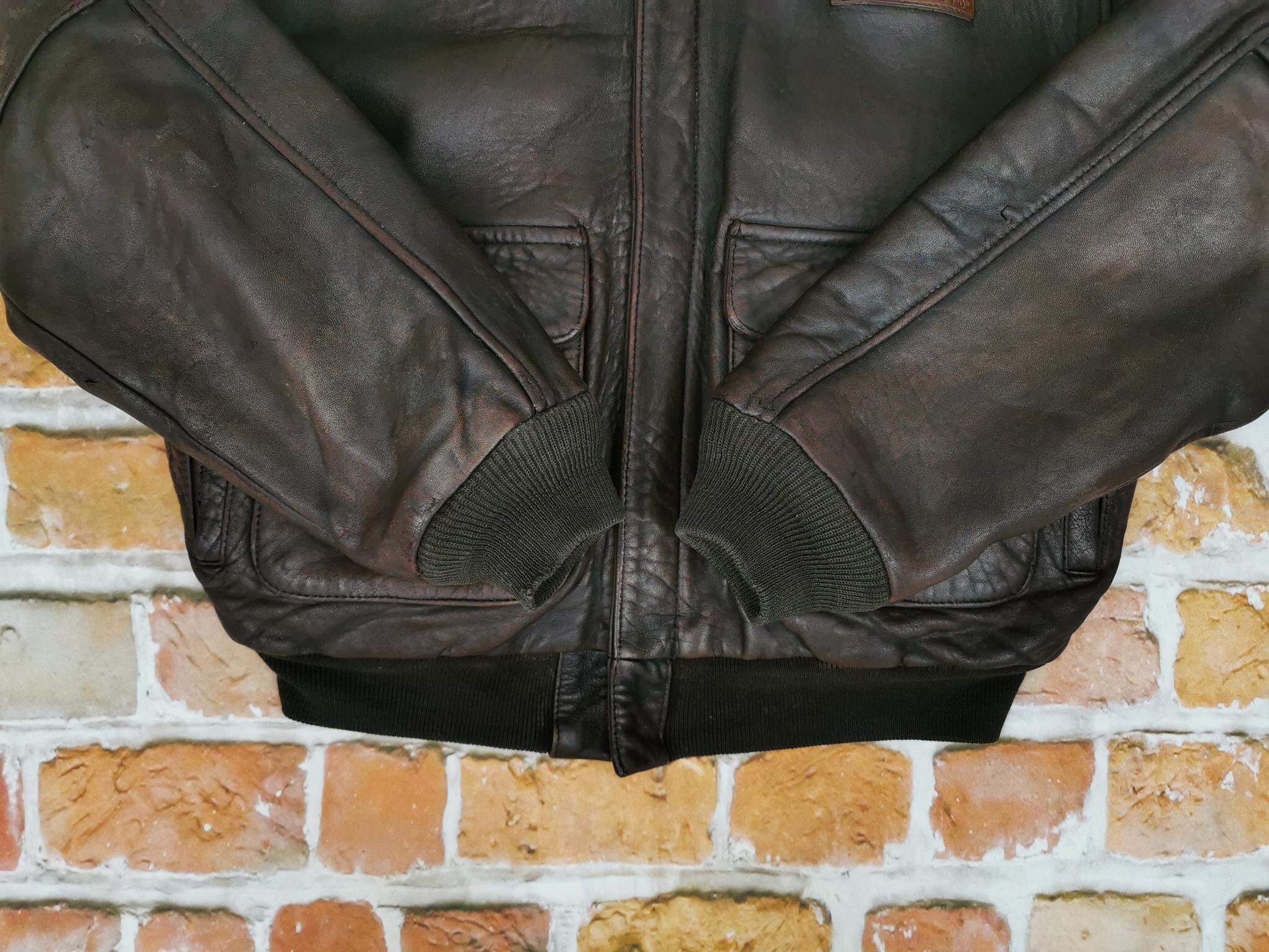 Avirex Usa A2 Piliten Vintage Leather Jacket 1943 GLENN MILLER Air