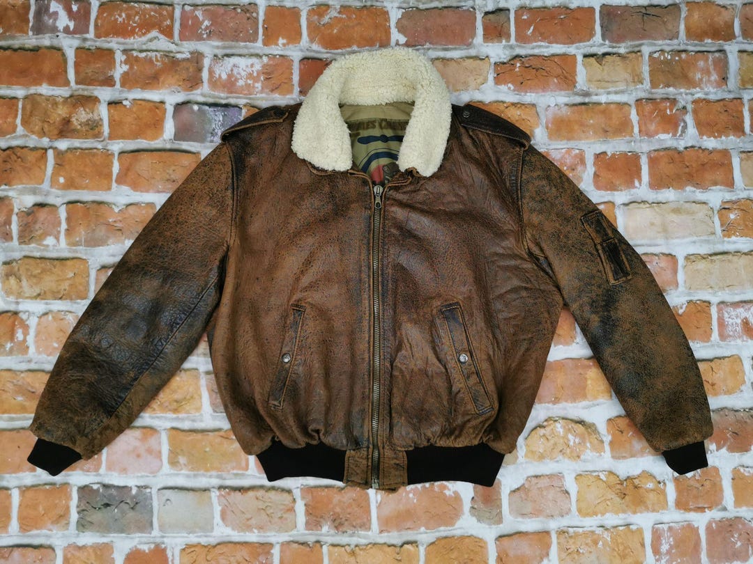 Charles Chevignon Paris Pilot Vintage Leather Jacket HOT