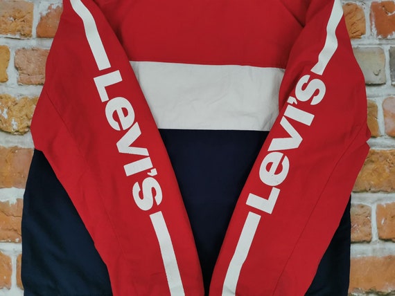 Levi's red white blue sweater top
