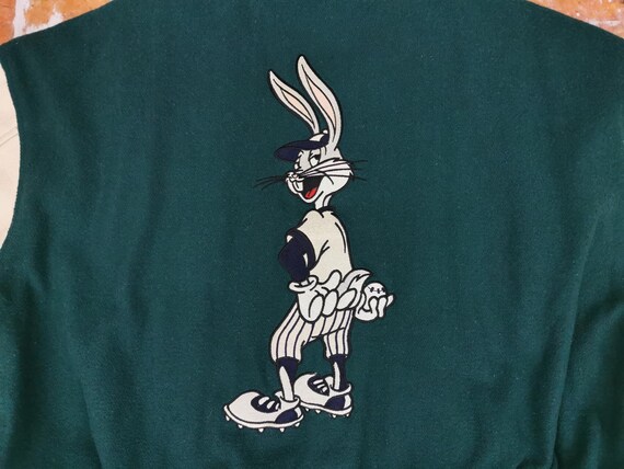90s Bugs Bunny Letterman Shirt Vintage Polo Varsity Button