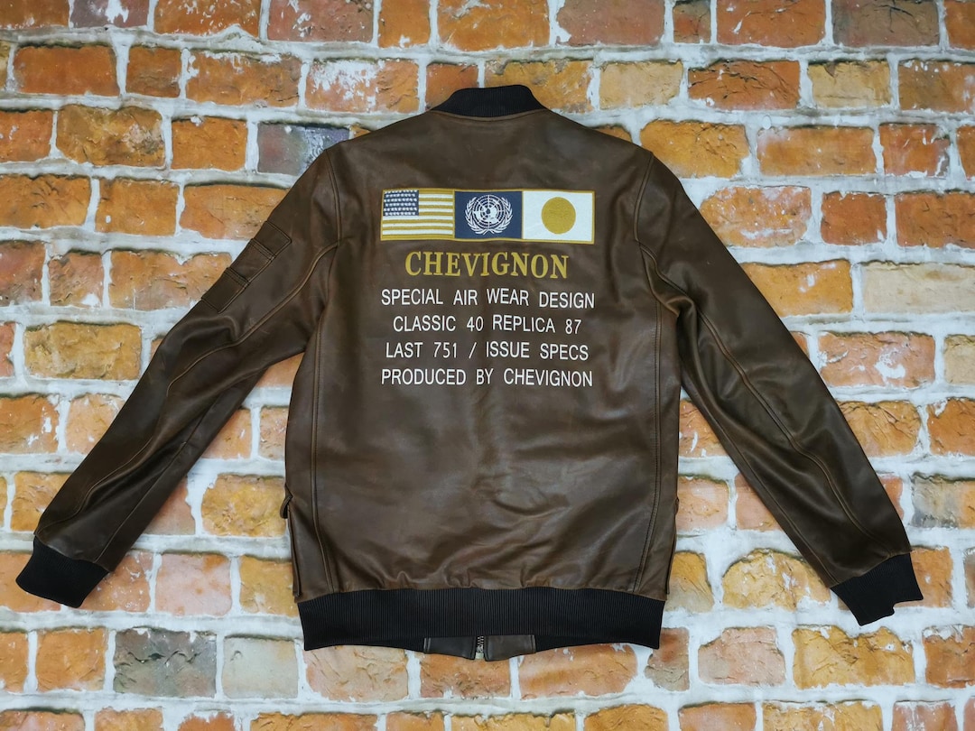 Buy Chevignon Vintage Pilot Aviator Leather Jacket SPECIAL AIR WEAR Hot  Skies Brown Casual Online in India