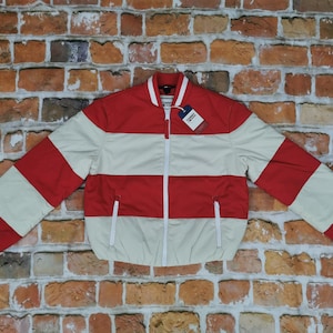Tommy Hilfiger Jeans women&#39;s winter jacket red white DEEP CRIMSON LIGHT Silt Casual