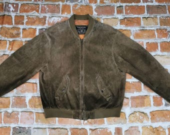 Chaqueta de cuero vintage Chevignon ante marrón FLYING WEAR TOGS Casual