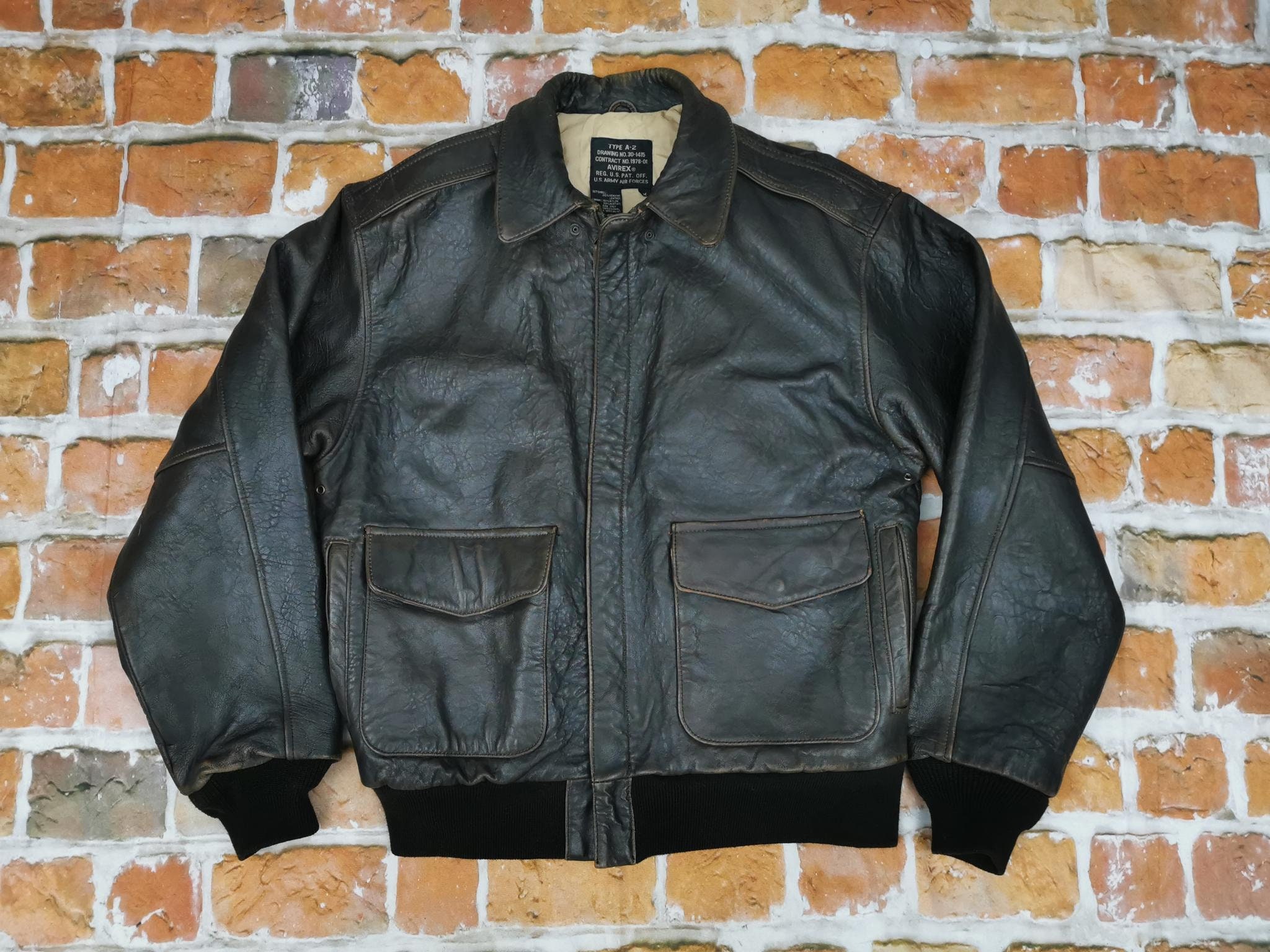 Avirex A2 Pilot Flyer Vintage Leather 