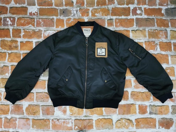Chevignon Vintage Bomber Jacket Ma1 FAMOUS CLOTHING Black Chevignon Vintage Bomber Jacket Ma1 FAMOUS CLOTHING Black