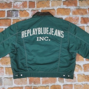 Replay Blue jeans Inc Jacke gras grün Casual brand