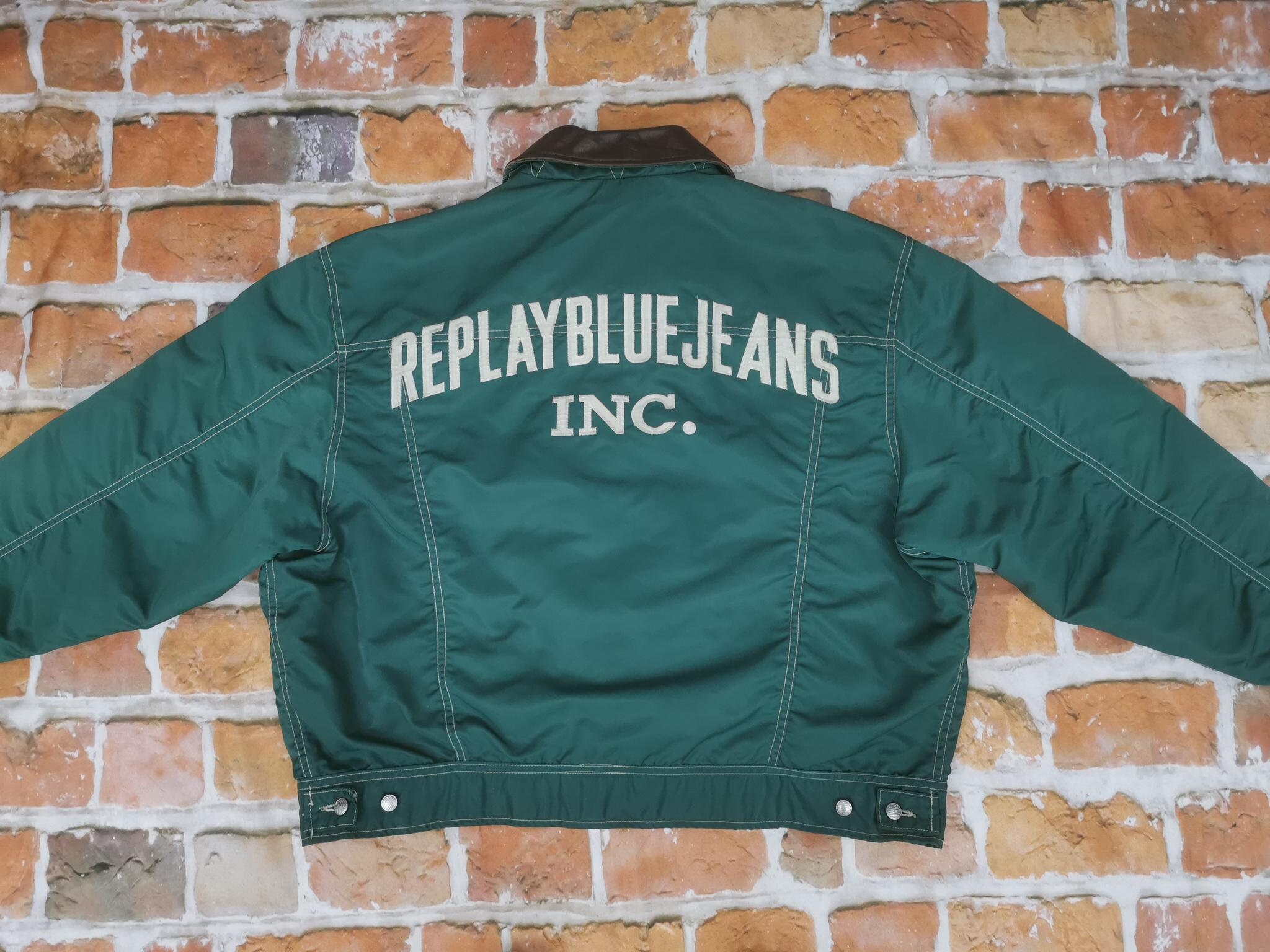 Blue Etsy Inc Jacket Casual Green - Grass Replay Jeans Brand