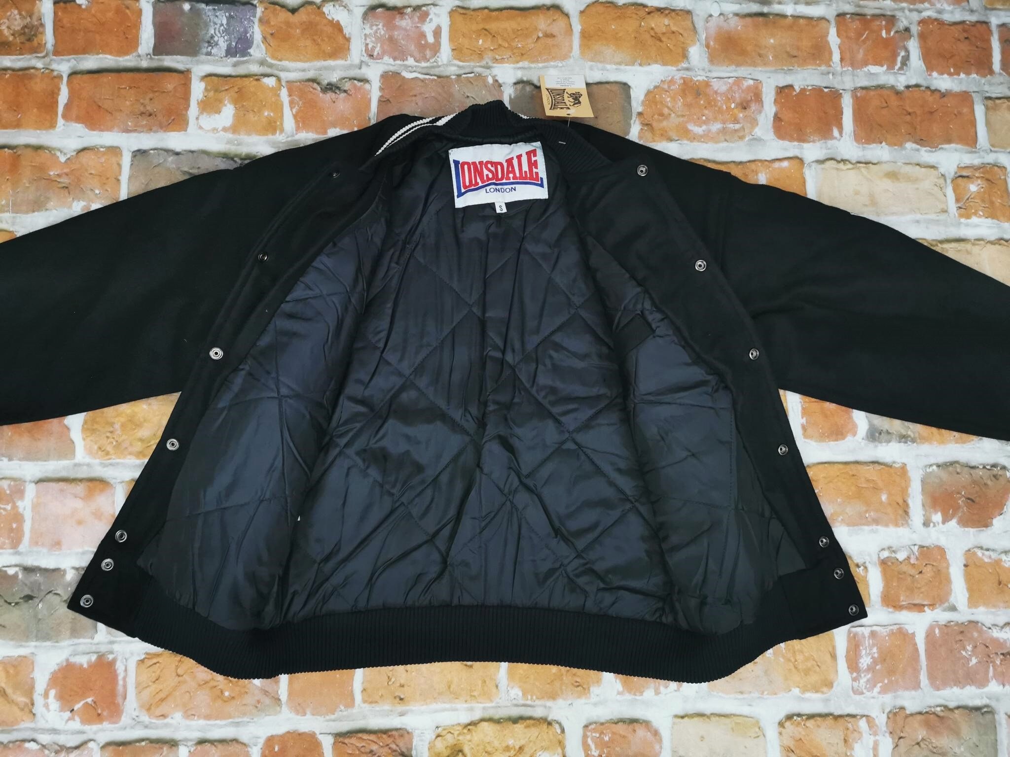 Lonsdale London Vintage College Jacket Black Boxing Casual Boxing