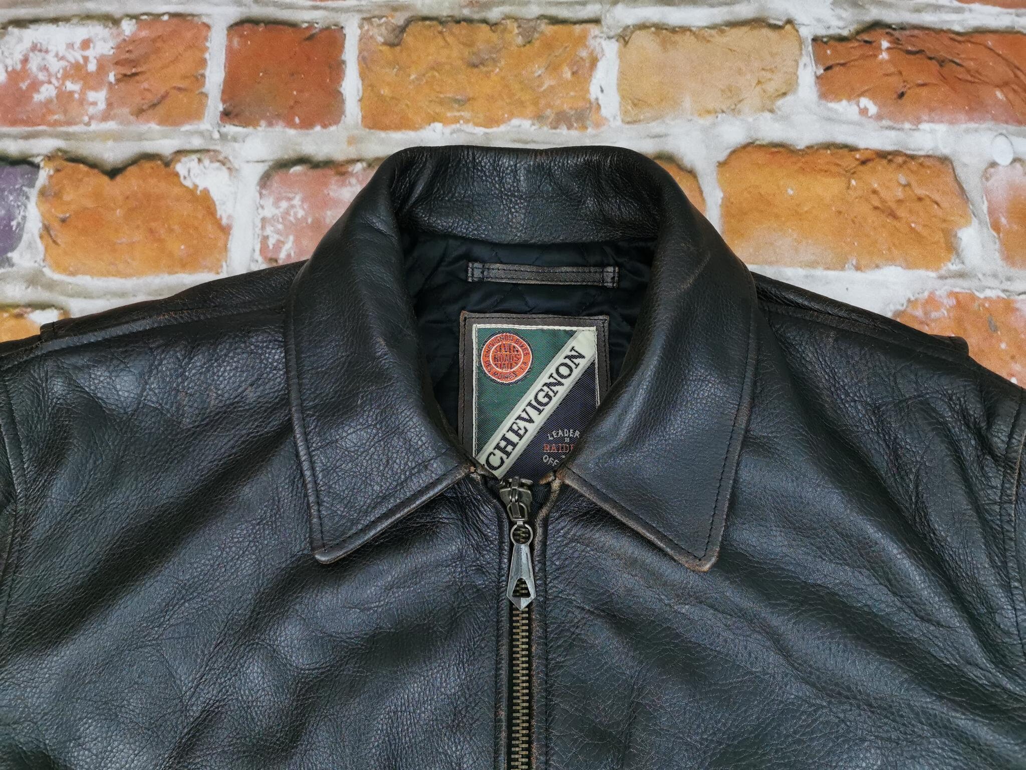 【値下げ中】 CHEVIGNON leather jacket Blouson Cuir Homme | Chevignon