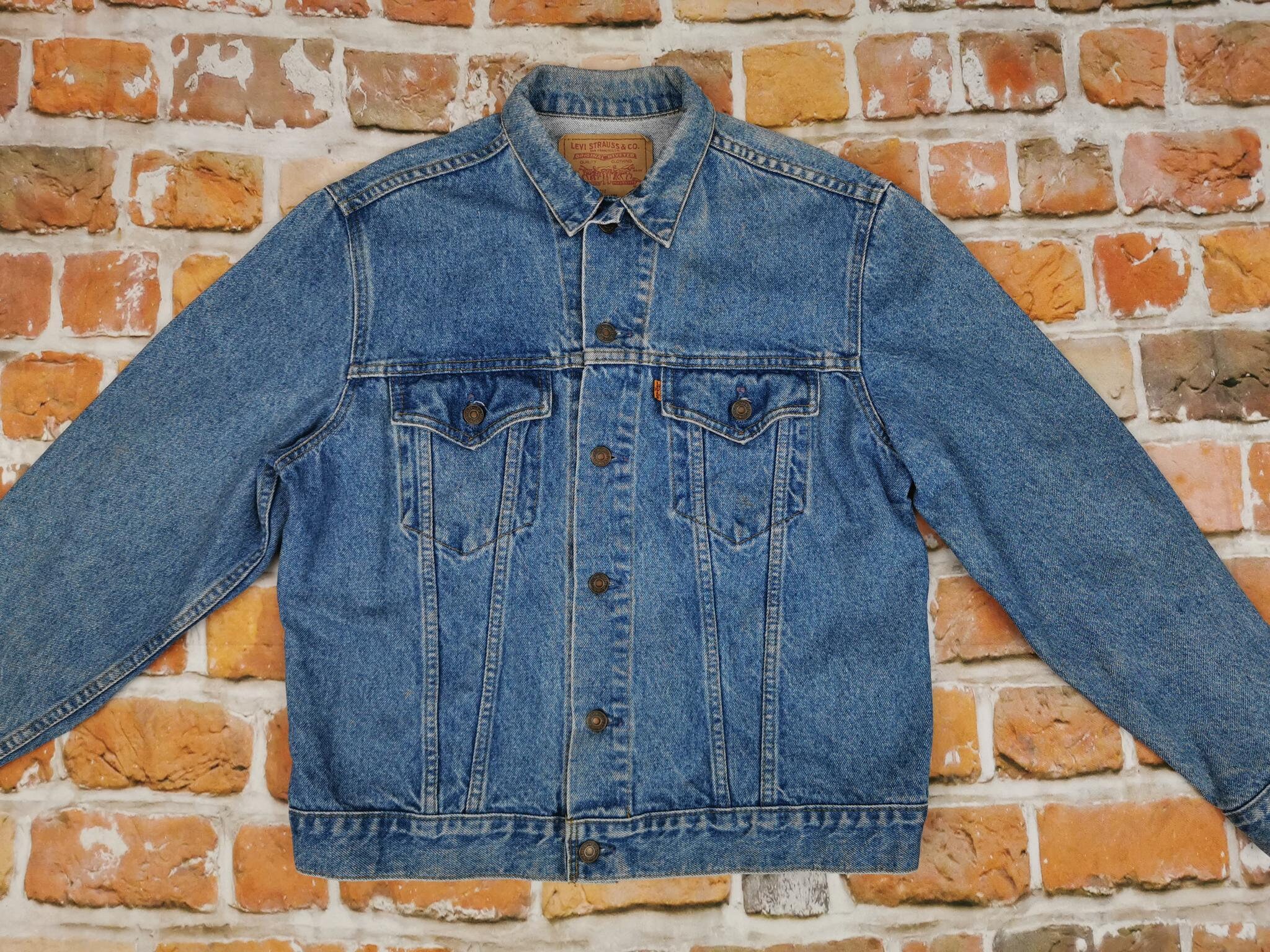 Levis Strauss Vintage Jeans Jacket Blue Denim Casual 501