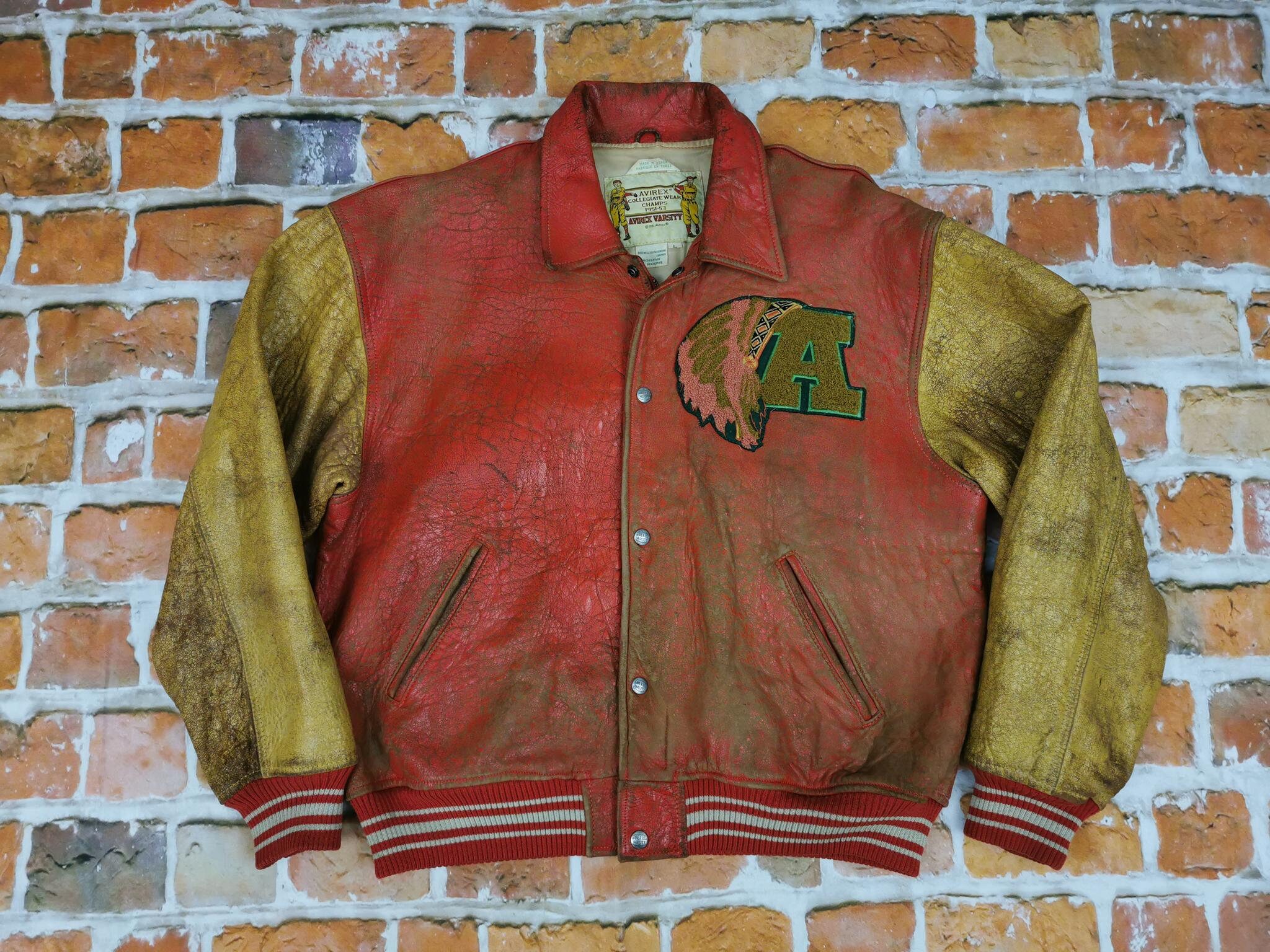Avirex Varsity Usa Leather Jacket 