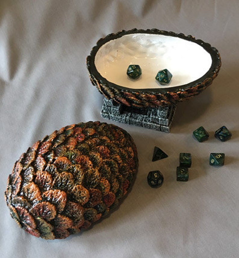 Dragon Egg series Copper Dragons egg & dice container/tray Etsy
