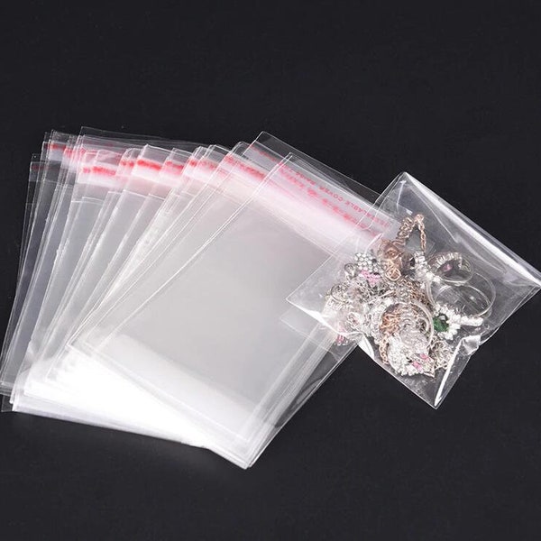 Clear OPP plastic flat bags with Self Adhesive Resealable Open Top Packing Poly Bags