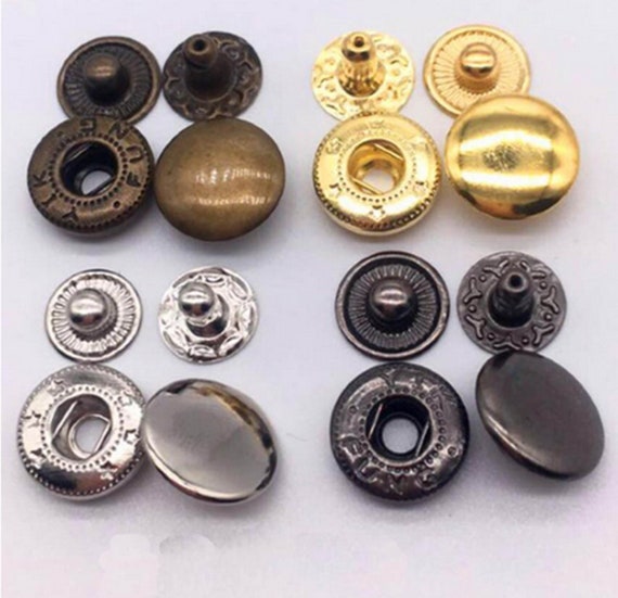 Premium 8mm 5/16 Metal Rivet Buttons Poppers Snap Fasteners Press Sewing  Leather Craft silver Gold Brass Gunblack 