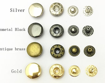 Silver Metal Press Studs Snap Fastener Button Large Small Clothing Sewing Craft Silver Metal Press Studs Snap Fastener Button Large Small Clothing Sewing Craft