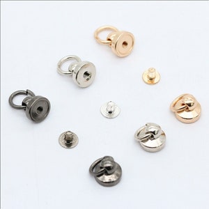 9mm Ball post with O ring screw back Nipple Rivet Studs Button for DIY Leather craft Parts