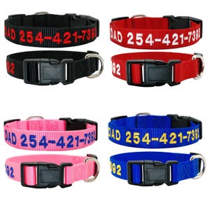 Langlebig gestickt personalisierte benutzerdefinierte Nylon Hundehalsband verstellbar groß Halsgröße: 14 &quot;bis 23&quot;