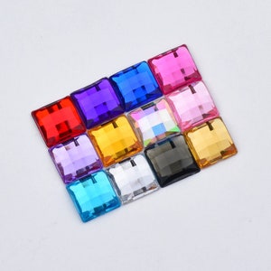 4mm Square Crystals Flat back Rhinestone Non Hot Fix for DIY Craft Art Decoration - U.S. Free & Fast Ship