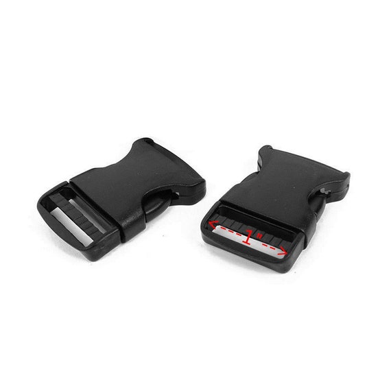 50-1//2 Inch YKK Safety Flat Side Release Plastic Buckles