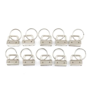 Pack 100 sets 1 inch (25mm) key fob hardware with Split Ring Ship from U.S.
