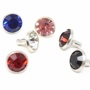 9mm DIY Rhinestone Crystal Double Cap Leather Craft Decorative Rivets Studs Buttons U.S.