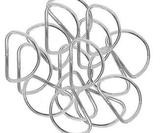 1 Inch Silver Metal D Rings, Heavy Duty, DIY Accessories