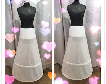 Brand New Wedding/Prom Ivory A Line Style 2 x Hoop Underskirt / Hoop / Petticoat ~ UK 8 10 12 14 16 18 20 22 24