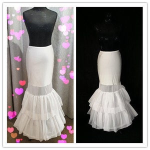 Brand New Ivory Fishtail Mermaid Style Underskirt / Hoop / Petticoat UK STOCK ~ UK 6 8 10 12 14 16 18 20 22