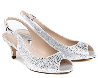 Ladies silver sales shoes wide fit