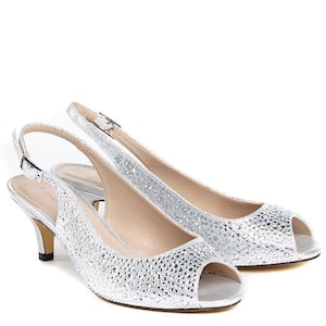 Silver wide width wedges hotsell