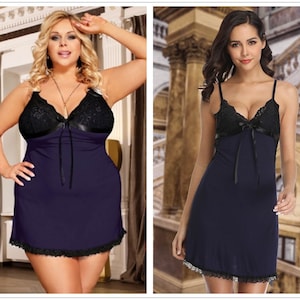 Sexy Blue Women Ladies Lingerie Nightdress Babydoll Sleepwear Nightwear UK 16-18