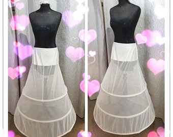 Marfil Una línea 3 aro enagua/enagua/aro para vestidos de boda/graduación/vestido de baile ~ Reino Unido 8 10 12 14 16 18 20 22 24 ~ Nuevo