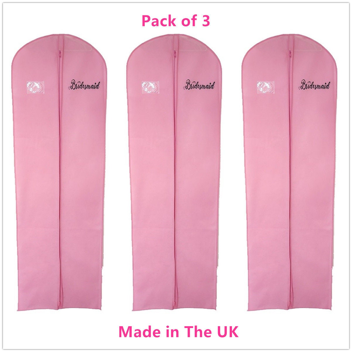 bridesmaid dress covers personalised Personalised Wedding Dress Cover Bag By Hoesh International