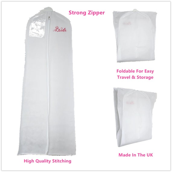 Housse transparente pour vêtements format extra long (robe de mariée)