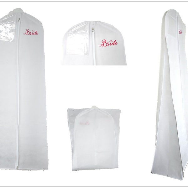 Wedding Bridal Dress Bag Cover – White 72” Extra Wide Large Long Full Length – Breathable-Garment Cover Bags Storage Bags