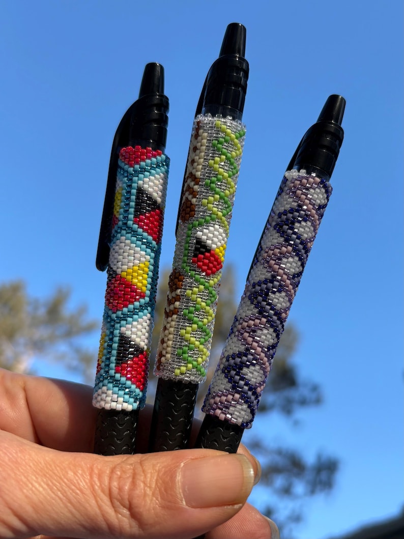Selina’s Beading - Ribbons Pen Pattern, Tubular Peyote Stitch Pattern ...