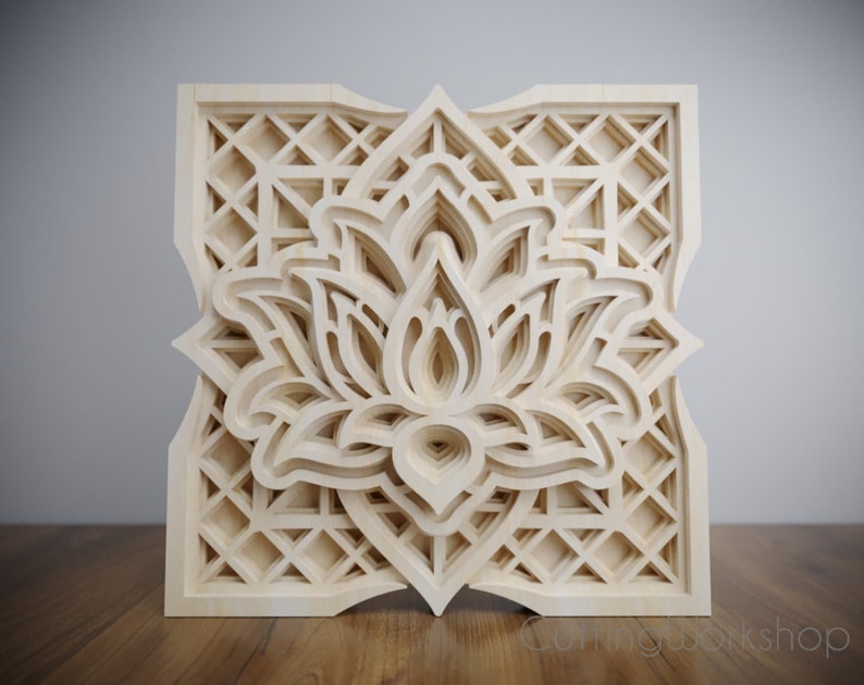 Download Multilayer Mandala Cricut Svg Lotus Mandala Pattern Scroll Saw 3d Pattern Lotus Mandala Pattern For Laser Cut Cricut And Scroll Saw Kits How To Carving Whittling Privius Com