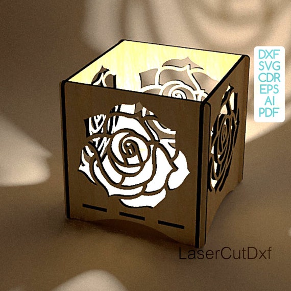 Candle holder dxf files ready to Laser cut Tea light candle Etsy